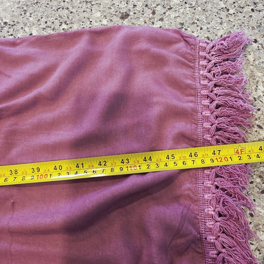 EARTHBOUND Mauve Pink Fringed Boho Blouse - Picture 5 of 14